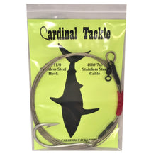 Load image into Gallery viewer, 480# Bright Cable Shark Rig- 11/0 SS Hook
