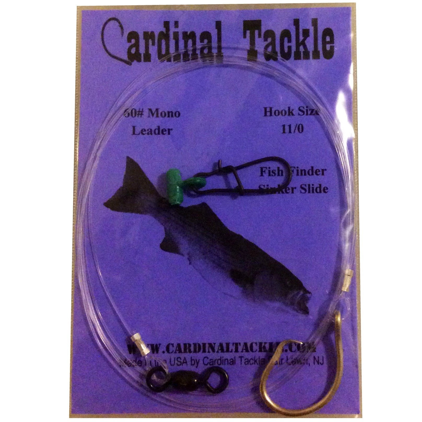 60# Monofilament Striper Chunking Rig 11/0 Circle Hook – Cardinal