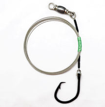 Load image into Gallery viewer, 480# Bright Cable Weighted Shark Rig- 20/0 Circle Hook
