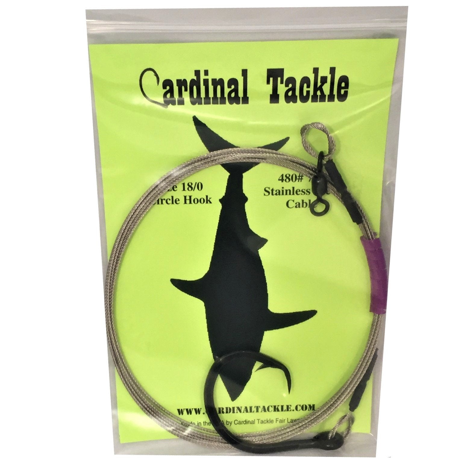 Shark Rig - 480# Cable 18/0 Circle Hook – Cardinal Tackle