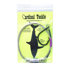Load image into Gallery viewer, 480# Bright Cable Weighted Shark Rig- 18/0 Circle Hook
